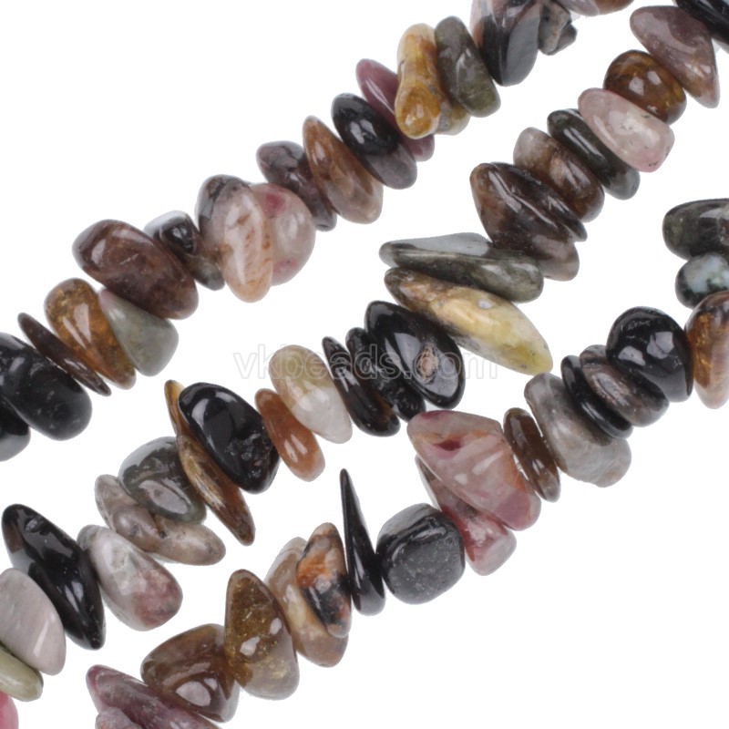Multicolor Tourmaline Chips Strands, Approx 5x8mm, 80cm/strand