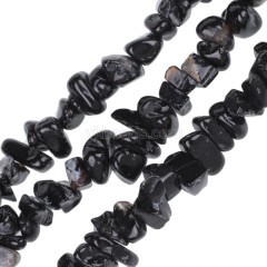 Black Agate Chips Strands, Approx 5x8mm, 80cm/strand