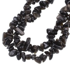 Golden Obsidian Chips Strands, Approx 5x8mm, 80cm/strand
