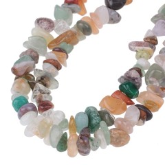 Mixed Stone Chips Strands, Approx 5x8mm, 80cm/strand