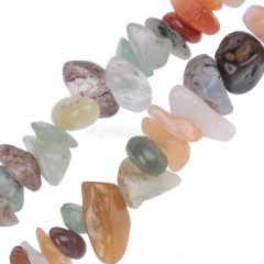 Mixed Stone Chips Strands, Approx 5x8mm, 80cm/strand
