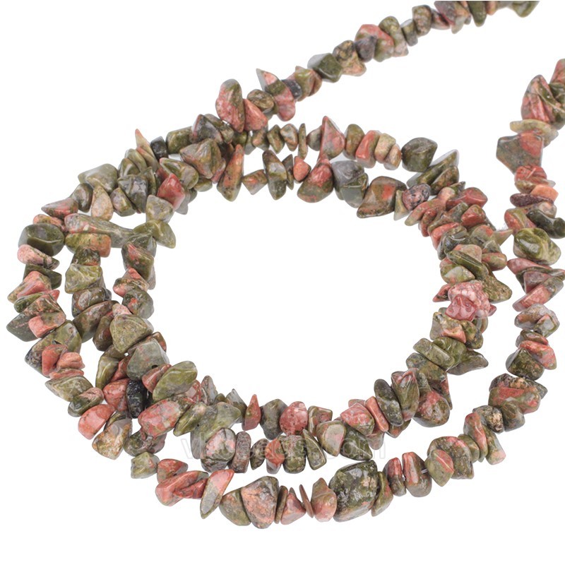Unakite Chips Strands, Approx 5x8mm, 80cm/strand