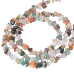 Mixed Stone Chips Strands, Approx 5x8mm, 80cm/strand
