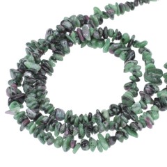 Ruby Zoisite Chips Strands, Approx 5x8mm, 80cm/strand