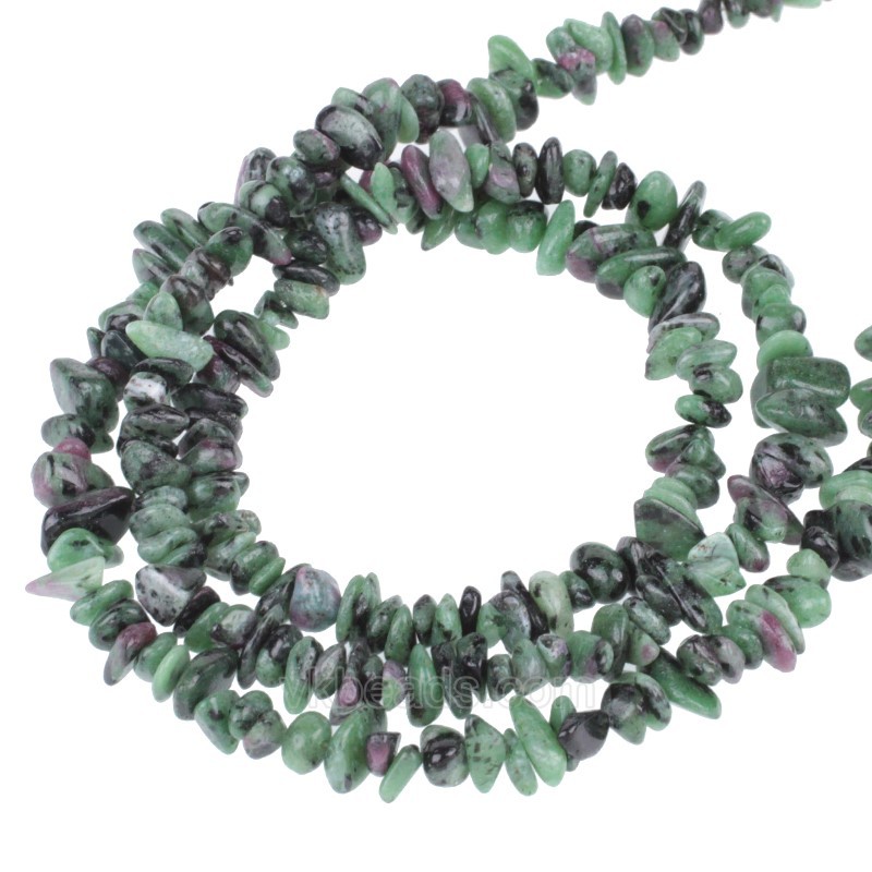 Ruby Zoisite Chips Strands, Approx 5x8mm, 80cm/strand