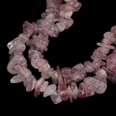 Red Strawberry Quartz Chips Strands, Approx 5x8mm, 80cm/strand