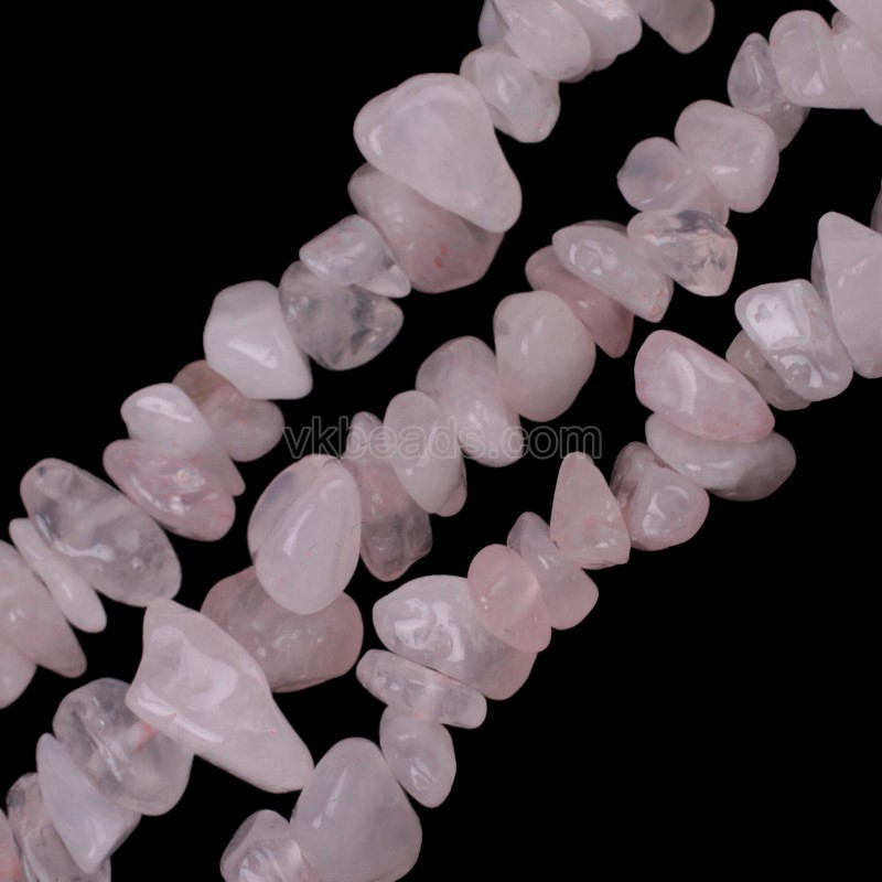 Rose Quartz Chips Strands, Approx 5x8mm, 80cm/strand