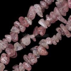 Red Strawberry Quartz Chips Strands, Approx 5x8mm, 80cm/strand