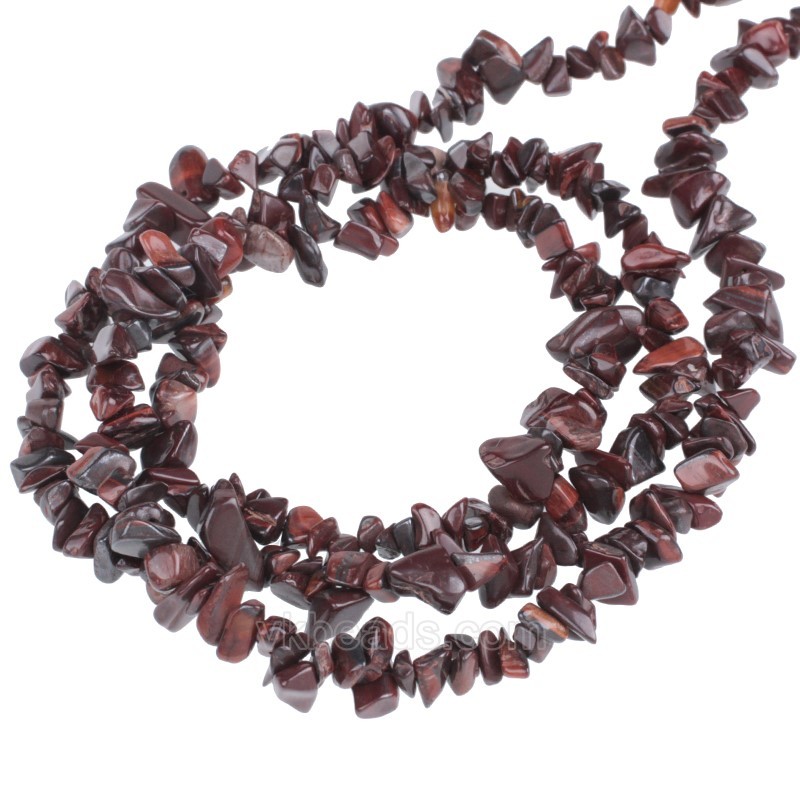Red Tiger Eye Chips Strands, Approx 5x8mm, 80cm/strand