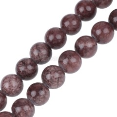 Dyed Brown Yellow Jade Smooth Round Beads Strands, Approx 4-12mm, 38cm/strand