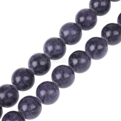 Dyed Club Blue Yellow Jade Smooth Round Beads Strands, Approx 4-12mm, 38cm/strand