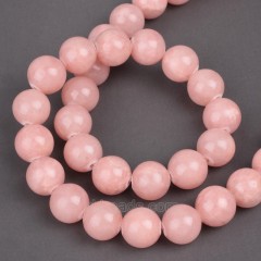 Dyed Bridal Rose Yellow Jade Smooth Round Beads Strands, Approx 4-12mm, 38cm/strand