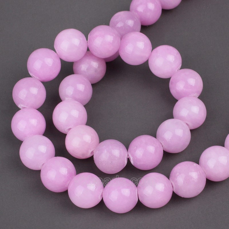 Dyed Orchid Yellow Jade Smooth Round Beads Strands, Approx 4-12mm, 38cm/strand