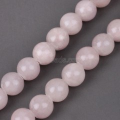 Dyed Pale Mauve Yellow Jade Smooth Round Beads Strands, Approx 4-12mm, 38cm/strand