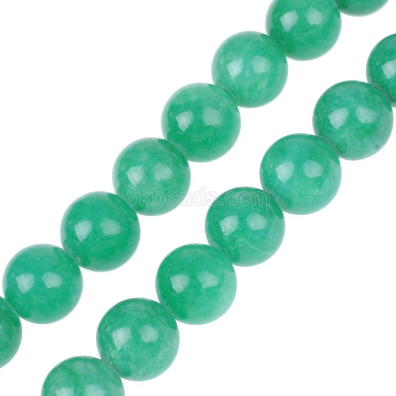 Dyed Green Yellow Jade Smooth Round Beads Strands, Approx 4-12mm, 38cm/strand