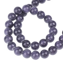 Dyed Club Blue Yellow Jade Smooth Round Beads Strands, Approx 4-12mm, 38cm/strand