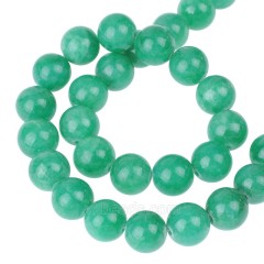 Dyed Green Yellow Jade Smooth Round Beads Strands, Approx 4-12mm, 38cm/strand
