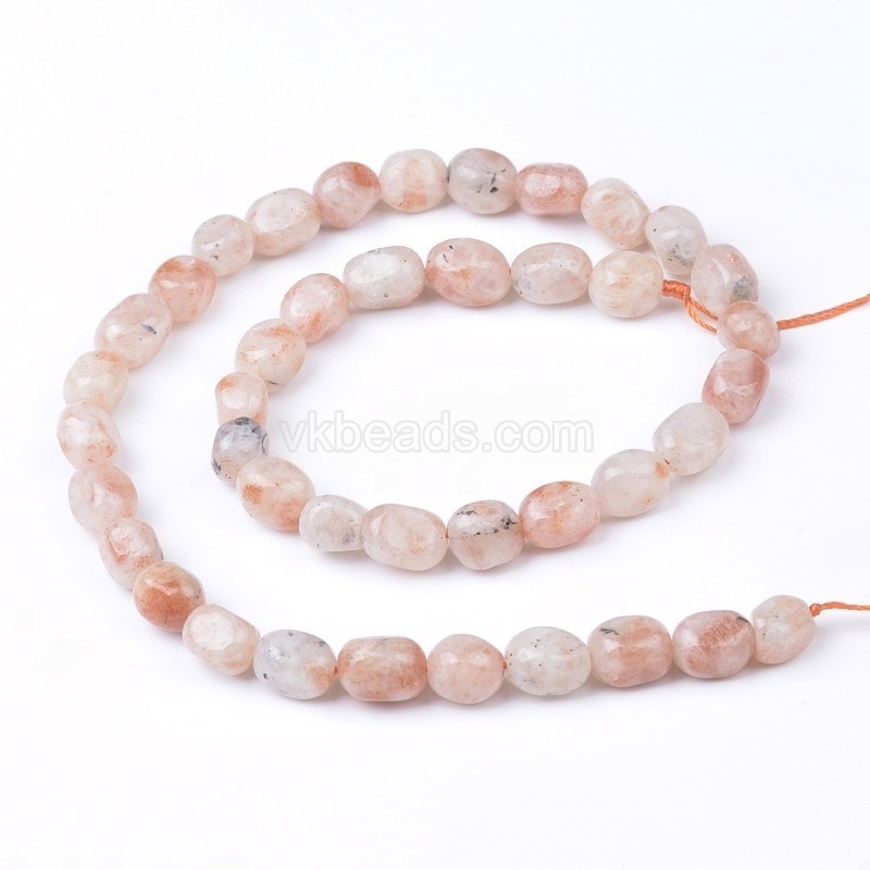Golden Sunstone Smooth Nuggets Beads Strands, Approx 6x8-8x10mm, 38cm/strand