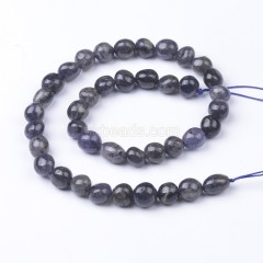 Iolite Smooth Nuggets Beads Strands, Approx 6x8-8x10mm, 38cm/strand