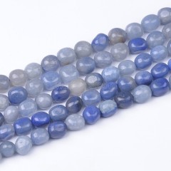 Blue Aventurine Smooth Nuggets Beads Strands, Approx 6x8-8x10mm, 38cm/strand
