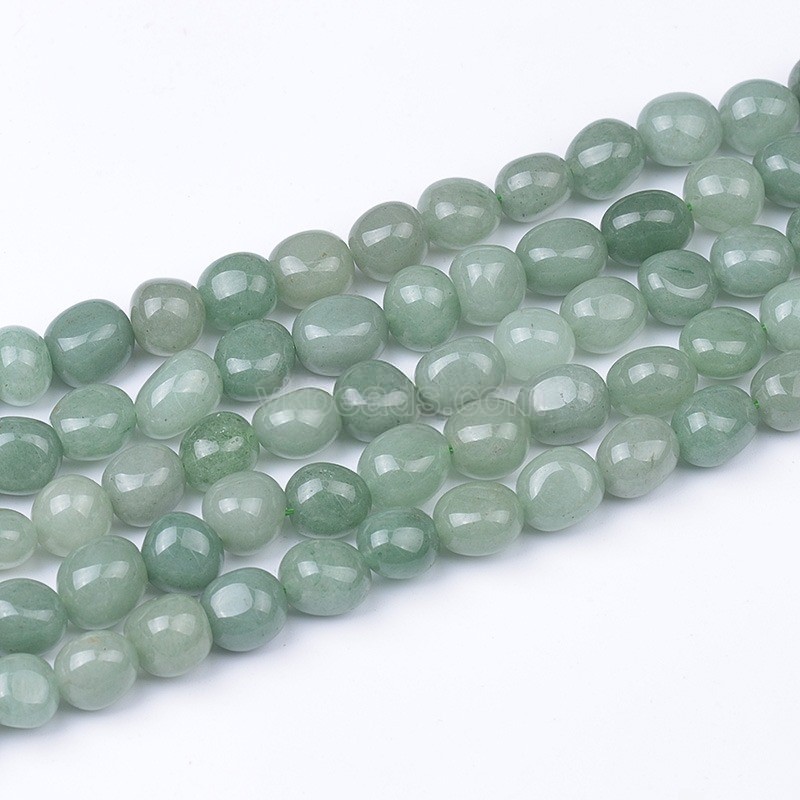 Green Aventurine Smooth Nuggets Beads Strands, Approx 6x8-8x10mm, 38cm/strand