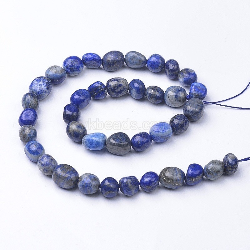 Lapis Lazuli Smooth Nuggets, Approx 6x8-8x10mm, 38cm/strand
