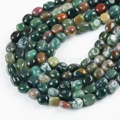 Indian Agate/Fancy Jasper Smooth Nuggets Beads Strands, Approx 6x8-8x10mm, 38cm/strand
