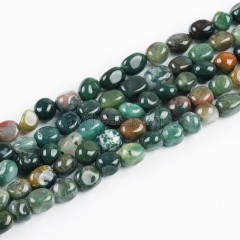 Indian Agate/Fancy Jasper Smooth Nuggets Beads Strands, Approx 6x8-8x10mm, 38cm/strand