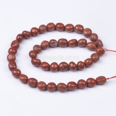 Red Jasper Smooth Nuggets Beads Strands, Approx 6x8-8x10mm, 38cm/strand