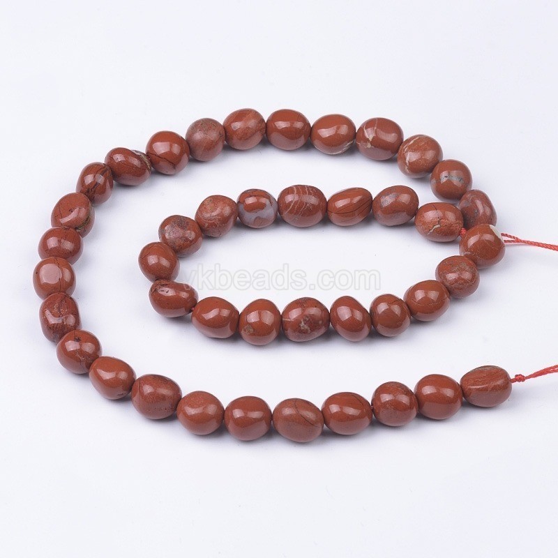 Red Jasper Smooth Nuggets Beads Strands, Approx 6x8-8x10mm, 38cm/strand