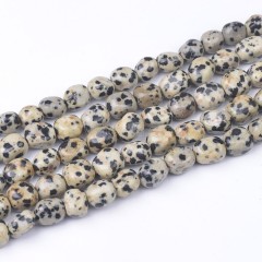 Dalmatian Jasper Smooth Nuggets Beads Strands, Approx 6x8-8x10mm, 38cm/strand