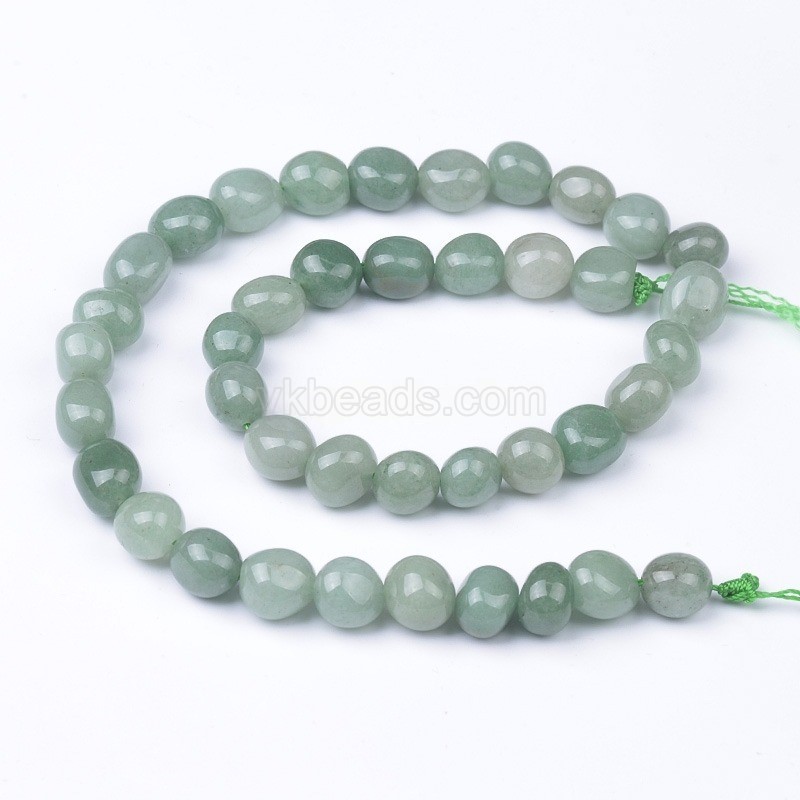 Green Aventurine Smooth Nuggets Beads Strands, Approx 6x8-8x10mm, 38cm/strand