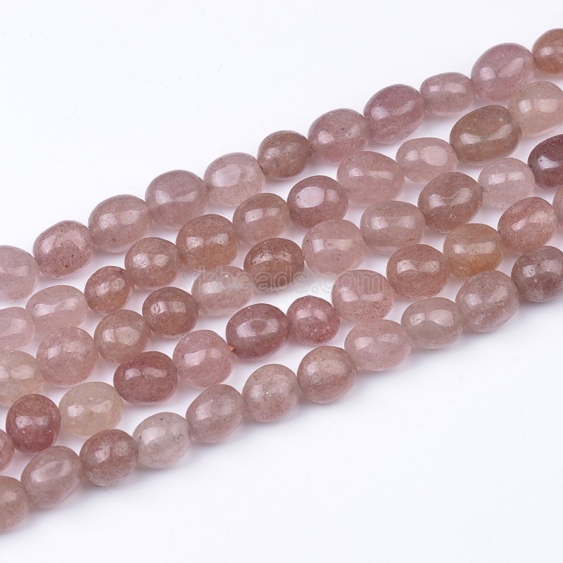Red Strawberry Quartz Smooth Nuggets Beads Strands, Approx 6x8-8x10mm, 38cm/strand