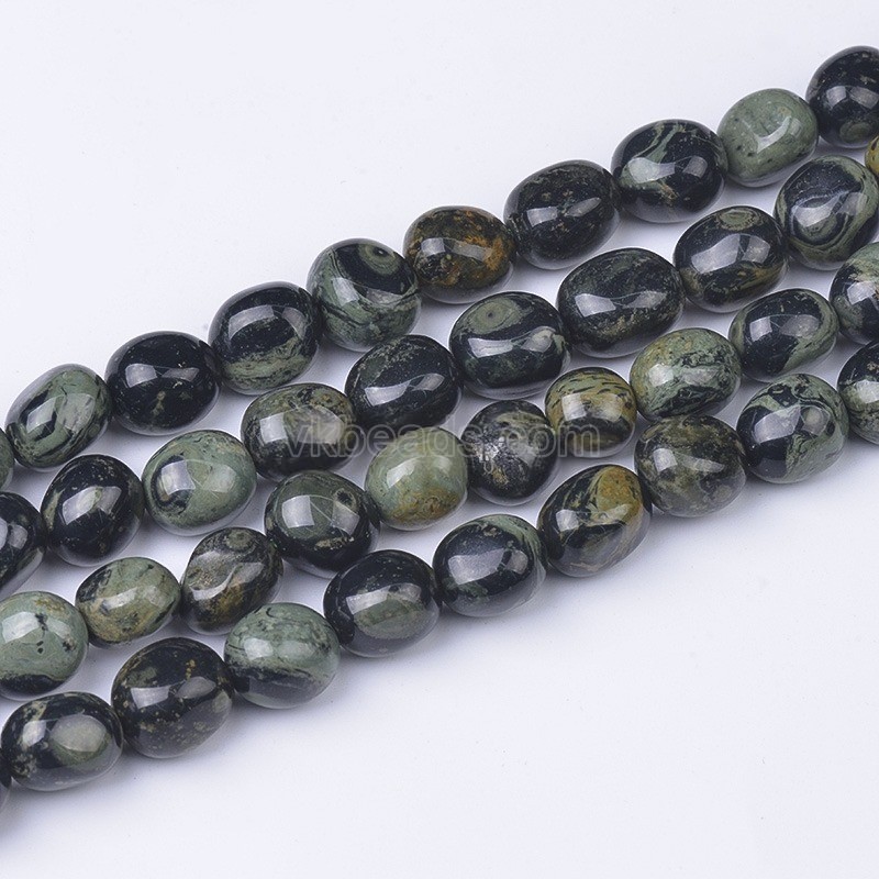Kambaba Jasper Smooth Nuggets Beads Strands, Approx 6x8-8x10mm, 38cm/strand