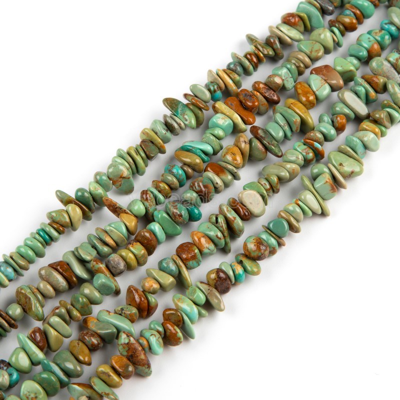 Natural Hubei Turquoise Chips Beads Strands, Approx 5-7mm, 38-40cm/strand