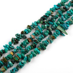 Natural Hubei Turquoise Chips Beads Strands, Approx 5-7mm, 38cm/strand