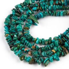 Natural Hubei Turquoise Chips Beads Strands, Approx 5-7mm, 38cm/strand