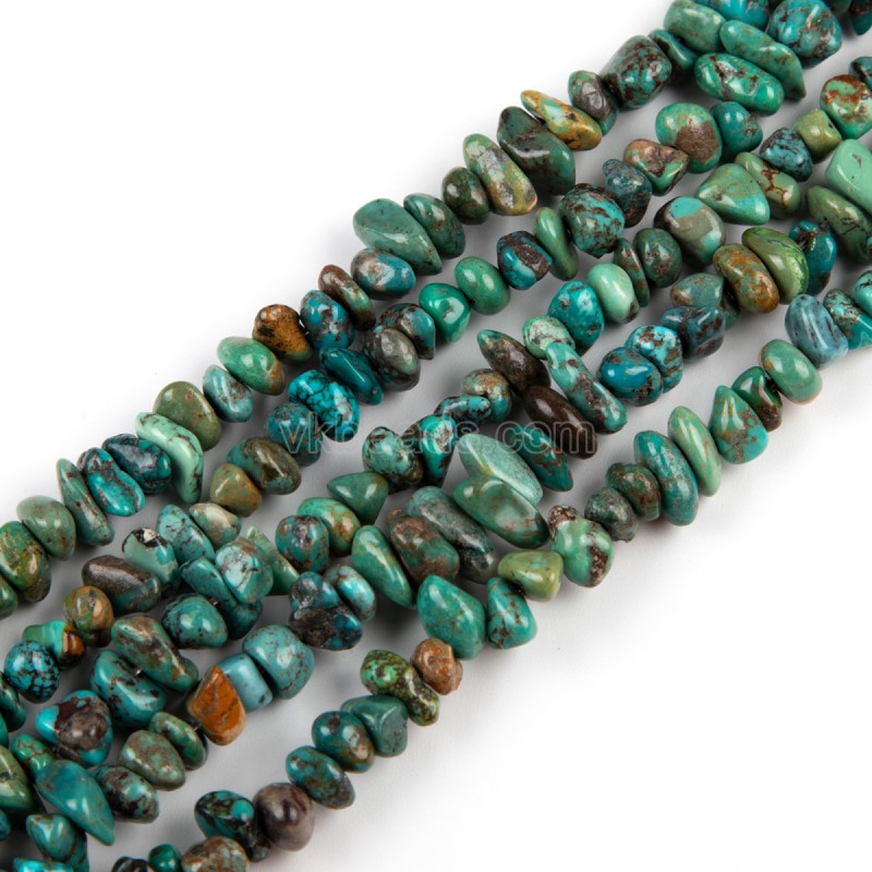Natural Hubei turquoise chips beads 5-8mm strand