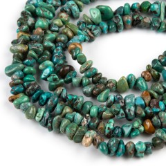 Natural Hubei Turquoise Chips Beads Strands, Approx 5-8mm, 38cm/strand