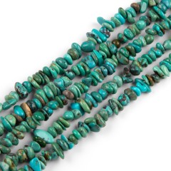 Natural Hubei Turquoise Chips Beads Strands, Approx 3-5mm, 38-40cm/strand