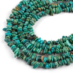 Natural Hubei Turquoise Chips Beads Strands, Approx 3-5mm, 38-40cm/strand