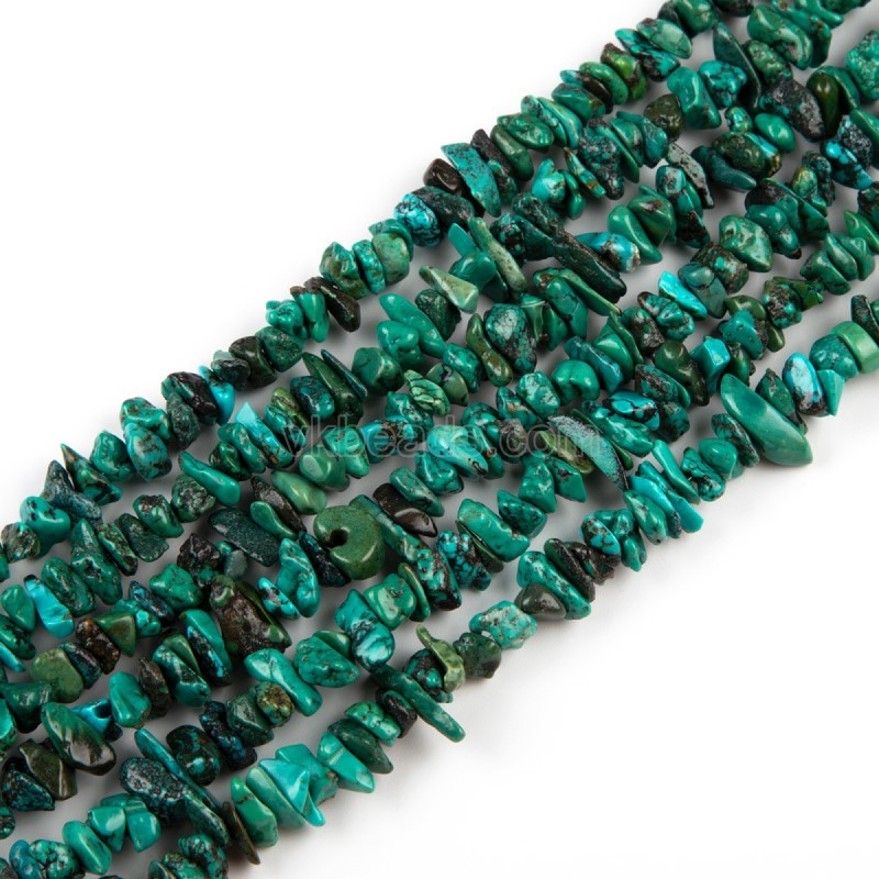 Natural Hubei Turquoise Chips Beads Strands, Approx 7-9mm, 80cm/strand