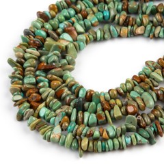 Natural Hubei Turquoise Chips Beads Strands, Approx 5-7mm, 38-40cm/strand