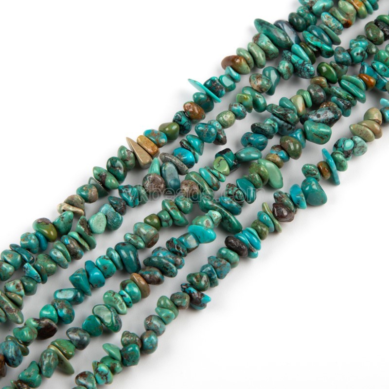 Natural Hubei Turquoise Chips Beads Strands, Approx 5-7mm, 38-40cm/strand