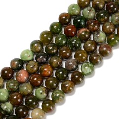 Green Opal Smooth Round Beads Strands, Approx 6-12mm, 38cm/strand