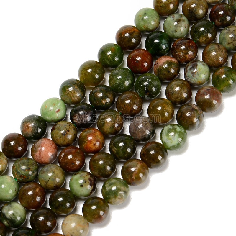Green Opal Smooth Round Beads Strands, Approx 6-12mm, 38cm/strand