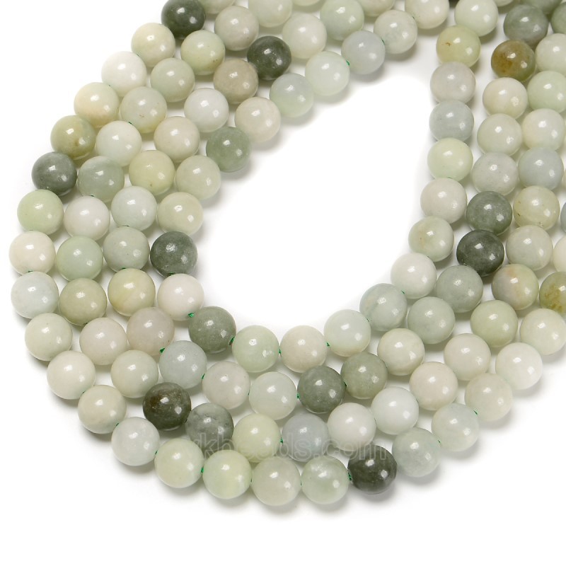 Kayada Jade Smooth Round Beads Strands, Approx 8-12mm, 38cm/strand