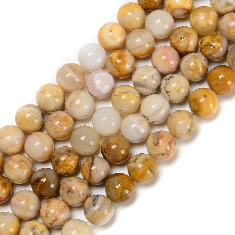 Indonesia Crazy Lace Agate Smooth Round Beads Strands, Approx 8-12mm, 38cm/strand