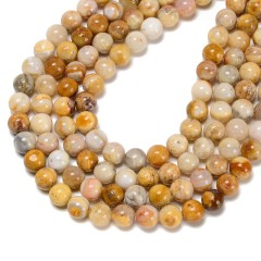 Indonesia Crazy Lace Agate Smooth Round Beads Strands, Approx 8-12mm, 38cm/strand