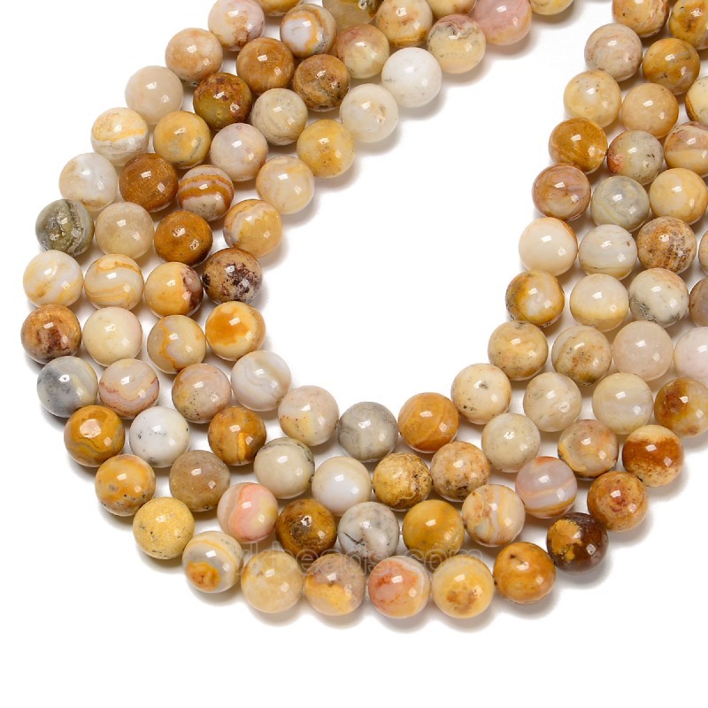 Indonesia Crazy Lace Agate Smooth Round Beads Strands, Approx 8-12mm, 38cm/strand